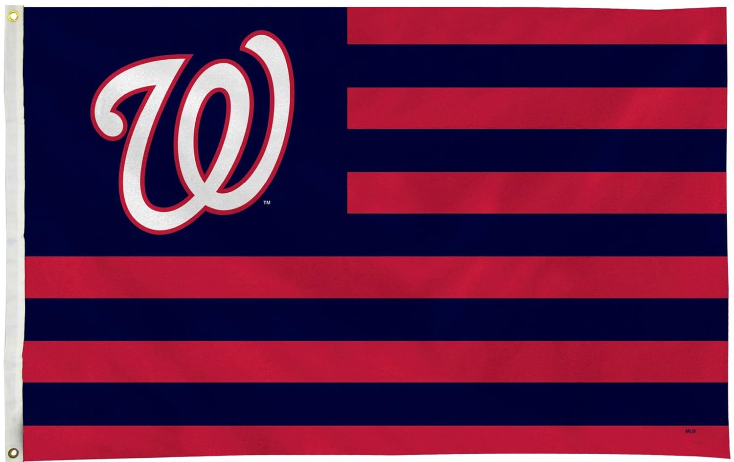 Washington Nationals Premium 3x5 Feet Flag Banner, Country Design, Metal Grommets, Outdoor Indoor, Single Sided, Officially Licensed