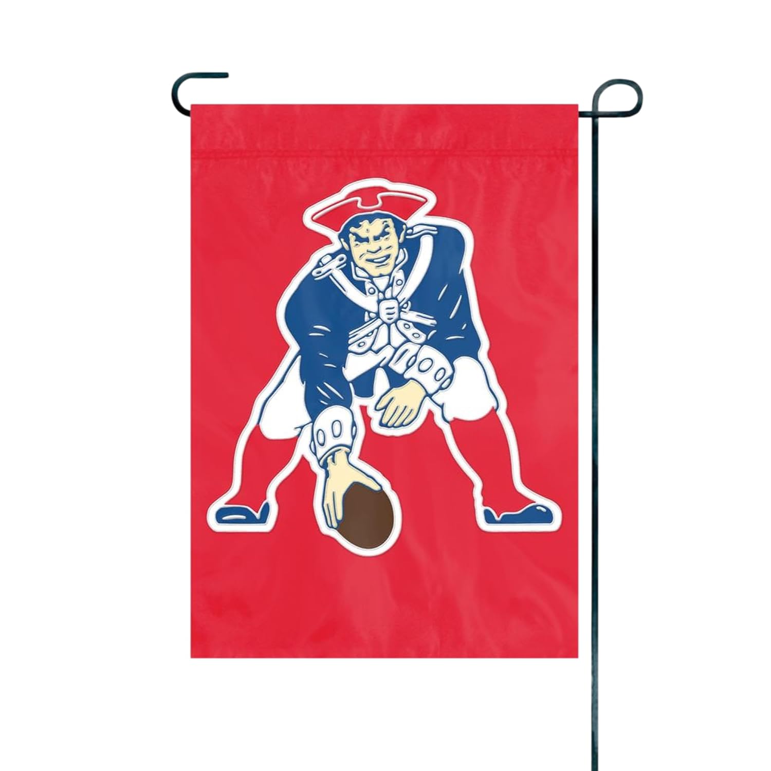 New England Patriots Premium Garden Flag, Retro Logo, 12.5x18 Inch, Nylon, Logo Design, Outdoor, Single Sided, Officially Licensed