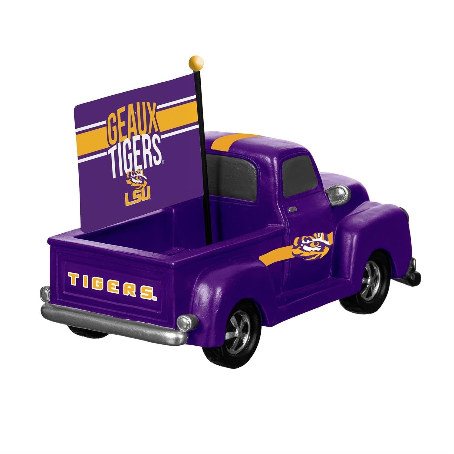 Louisiana State University Tigers LSU 9 Inch Metal Rally Truck Statue, Outdoor Garden or Indoor Fan Decor, Sports Fan Collectible Figurine, Officially Licensed