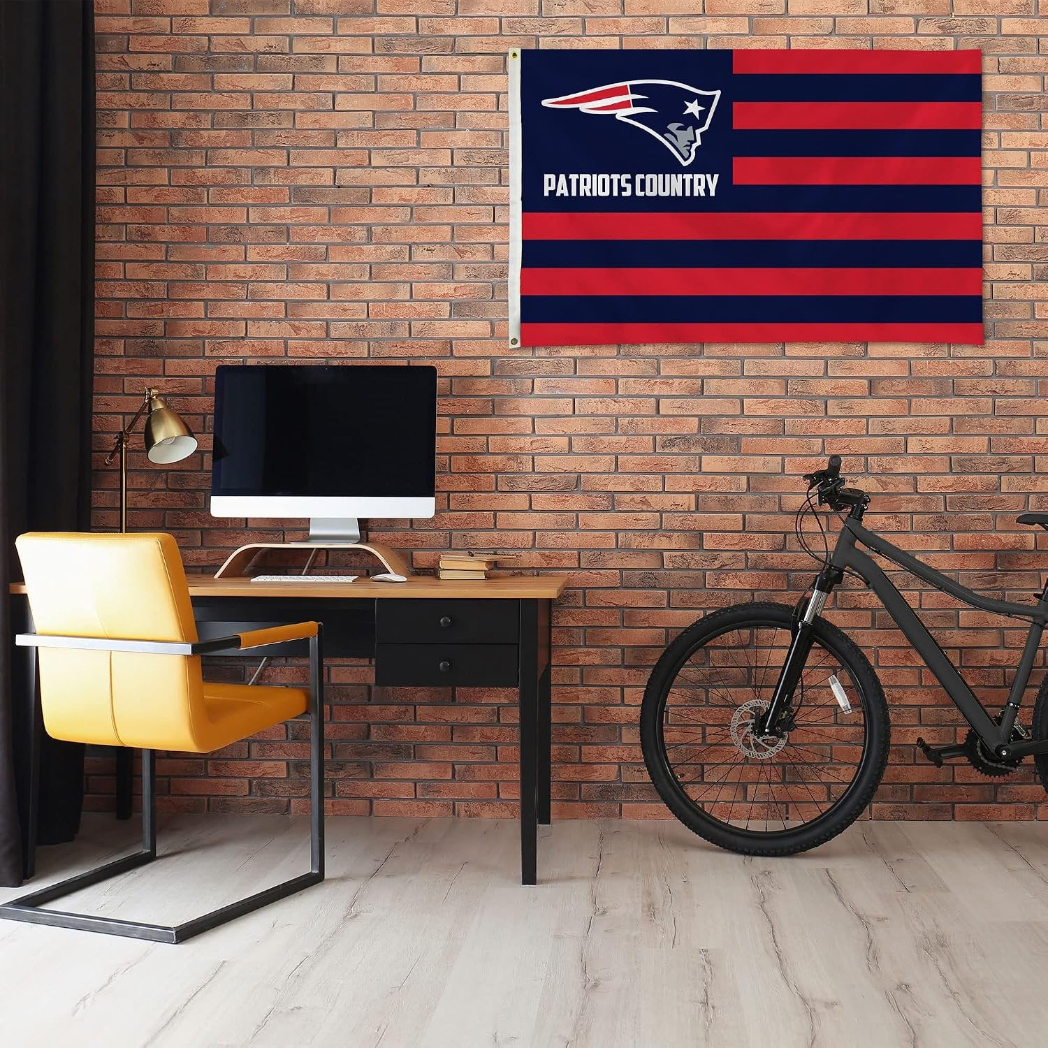 New England Patriots Premium 3x5 Feet Flag Banner, Country Design, Polyester, Metal Grommets, Officially Licensed