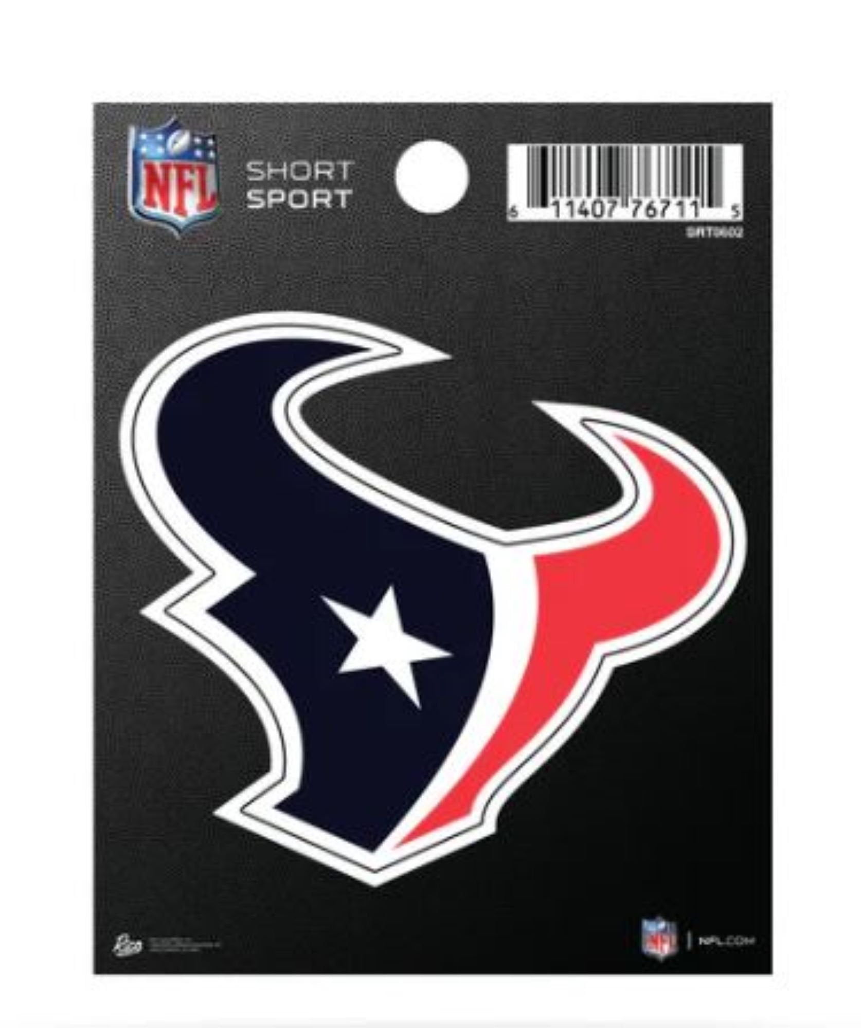 Rico Industries NFL Football Houston Texans 3.75" x 4.75" Die Cut Team Logo Short Sport Decal