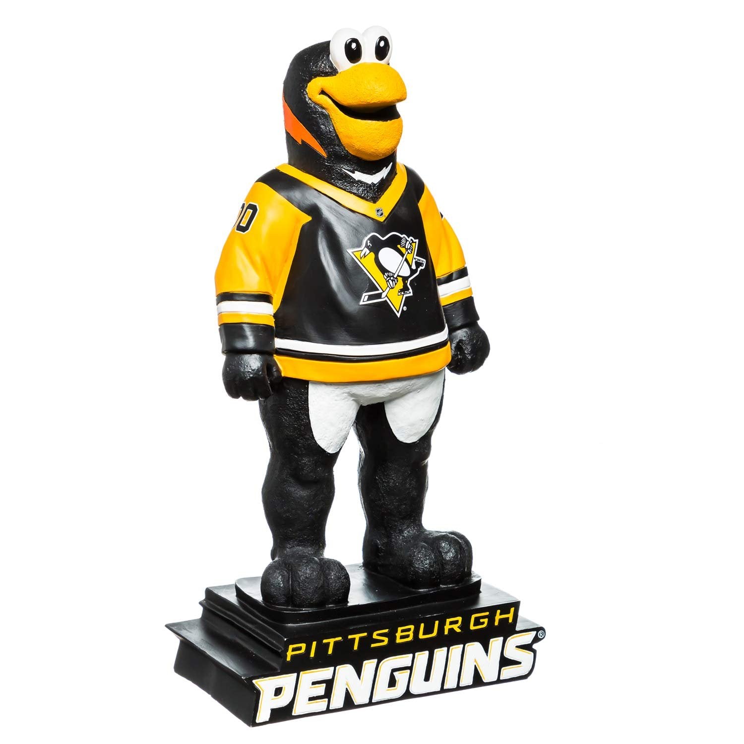 Pittsburgh Penguins Team Mascot Garden Statue, Hand Painted Resin, 12 Inch, Indoor Outdoor Decorative Sports Mascot, Officially Licensed