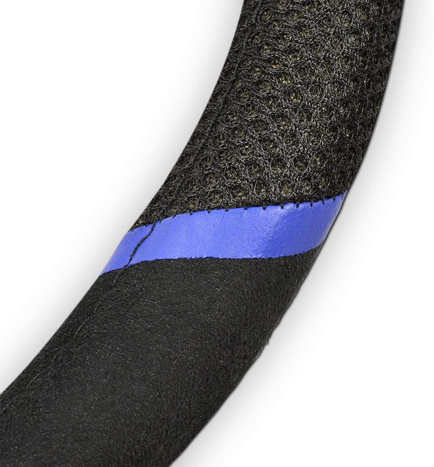 St Louis Blues Steering Wheel Cover Premium Embroidered Black 15 Inch