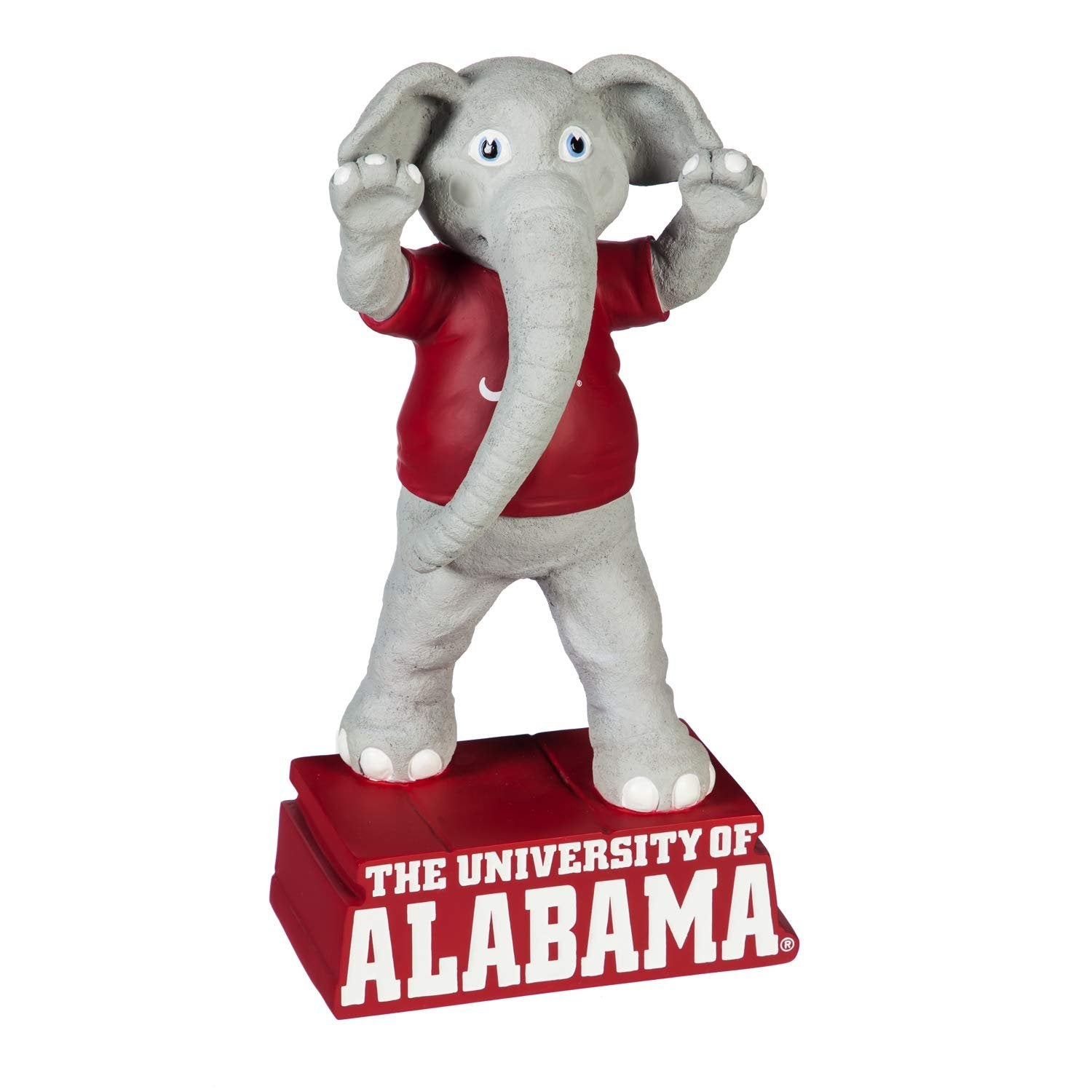 University of Alabama Crimson Tide Team Mascot Garden Statue, Hand Painted Resin, 12 Inch, Indoor Outdoor Decorative Sports Mascot, Officially Licensed
