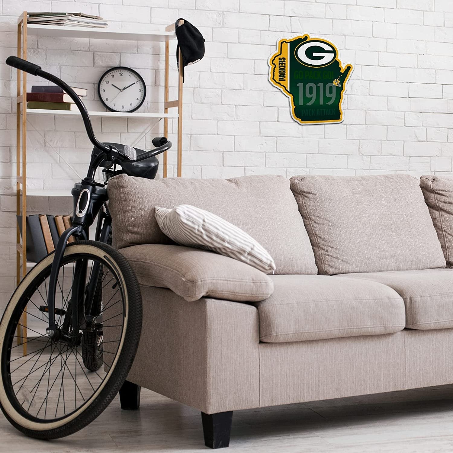 Green Bay Packers Pennant State Shape 18 Inch Soft Felt