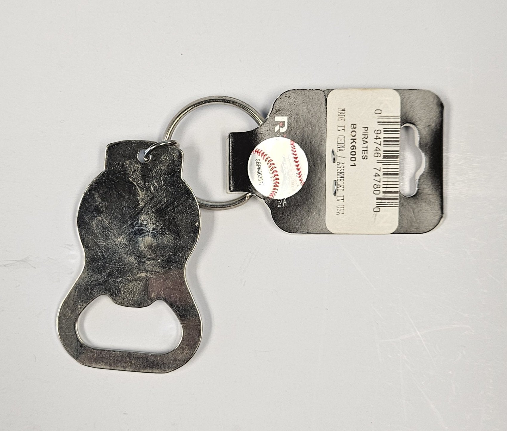 Pittsburgh Pirates Premium Solid Metal Bottle Opener Keychain, Silver Key Ring, Domed Team Logo, Officially Licensed