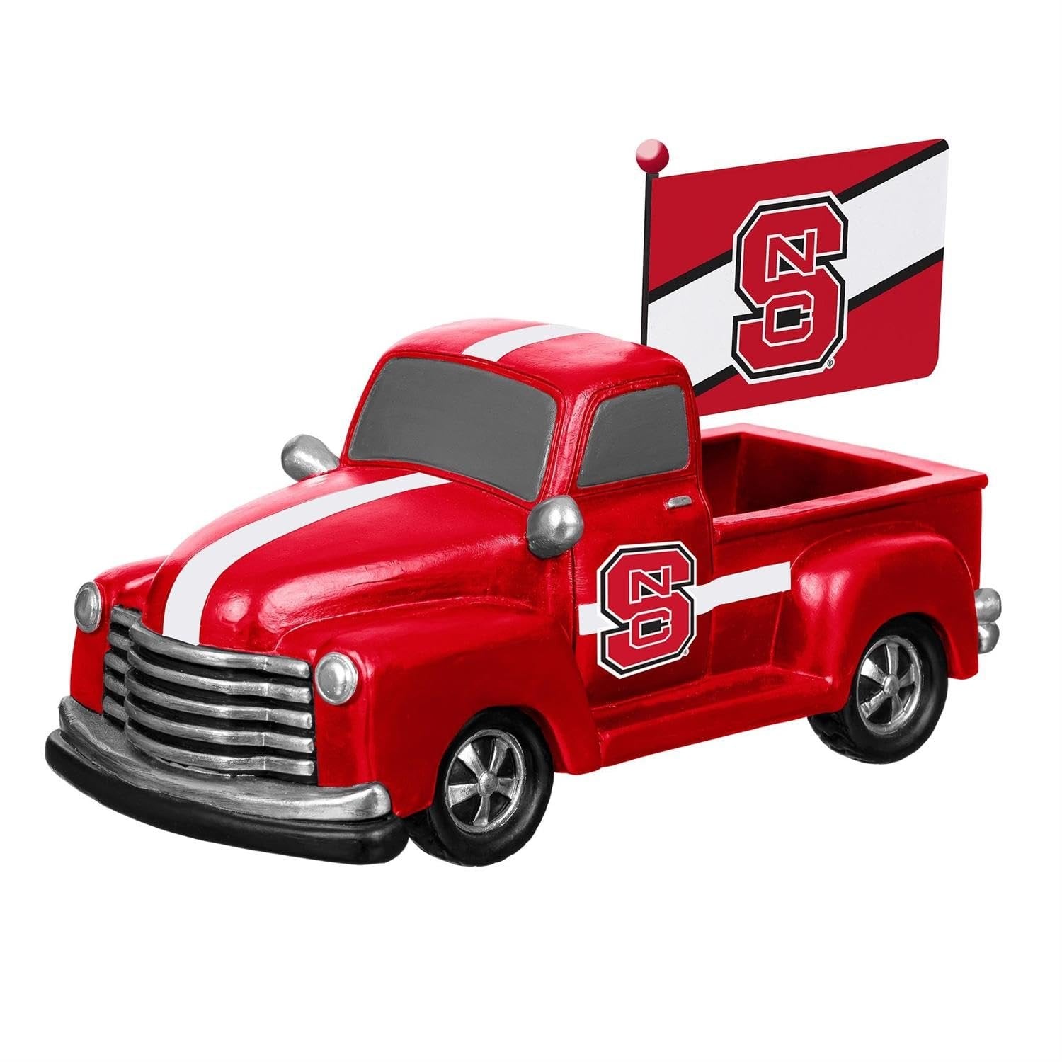 North Carolina State University Wolfpack 9 Inch Metal Rally Truck Statue, Outdoor Garden or Indoor Fan Decor, Sports Fan Collectible Figurine, Officially Licensed
