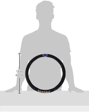 St Louis Blues Steering Wheel Cover Premium Embroidered Black 15 Inch