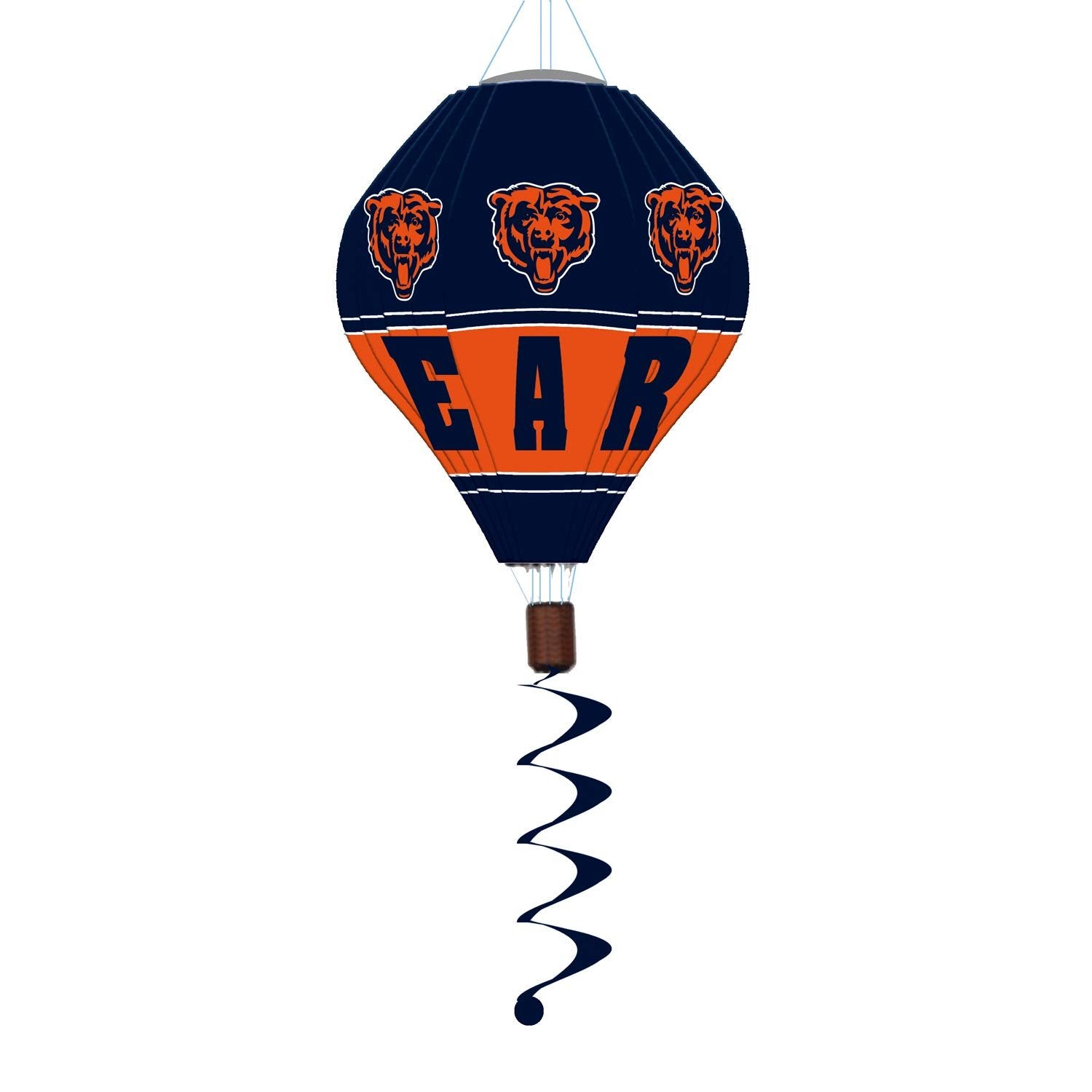 Chicago Bears Flag Banner Wind Spinner, Hot Air Balloon Design, 55 Inch