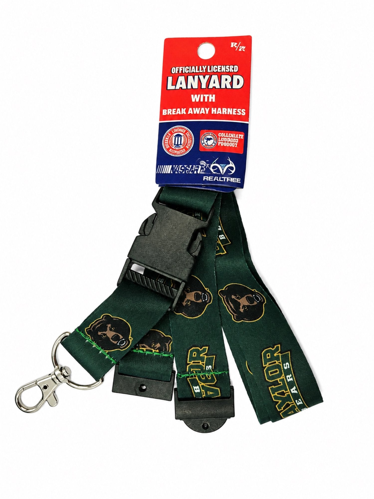 Baylor University Bears Premium Lanyard Keychain Double Sided Detachable Design, Team Color Styling, Adult 22 Inch