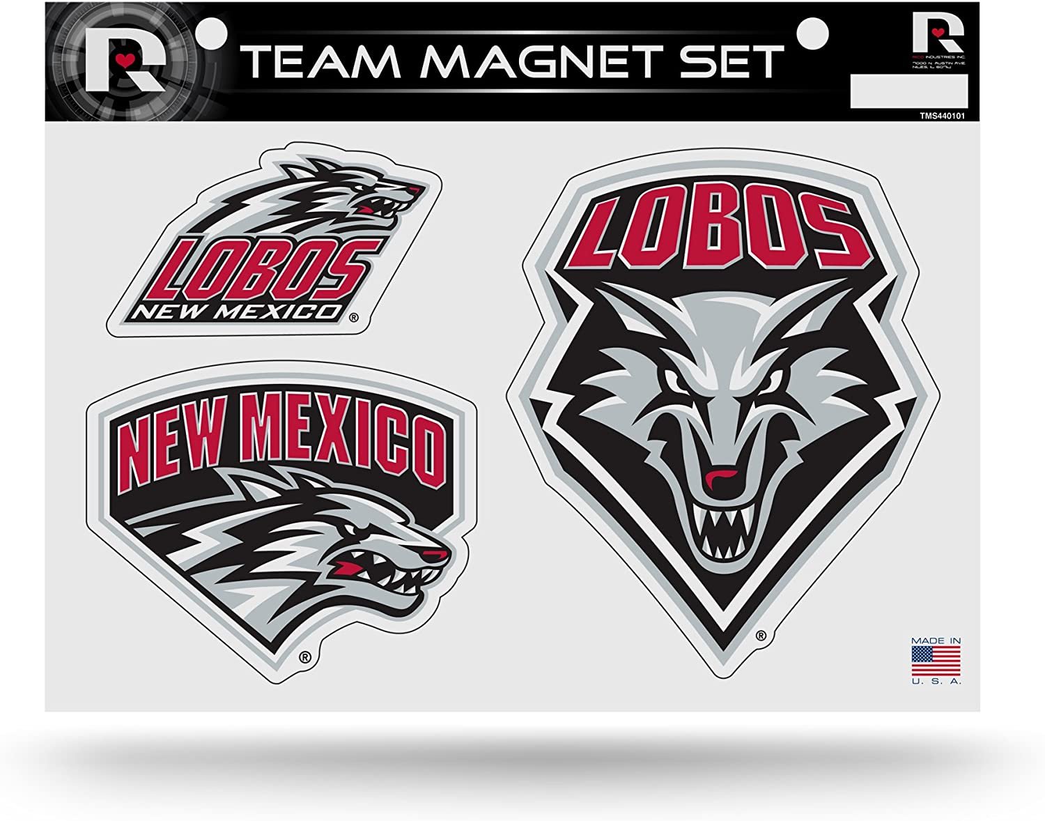 University of New Mexico Lobos Multi Magnet Sheet Shape Cut 8x11 Inch