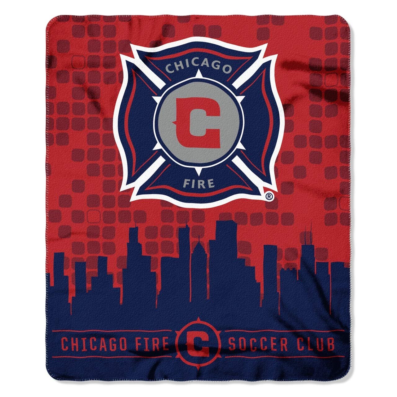 Chicago Fire Soccer Fleece Blanket Throw, 50x60 Soft Lightweight, Officially Licensed