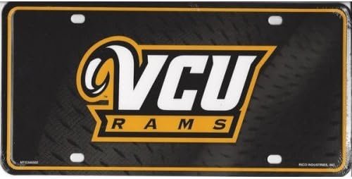Virginia Commonwealth University Rams VCU Metal Auto Tag License Plate, Split Design, 12x6 Inch