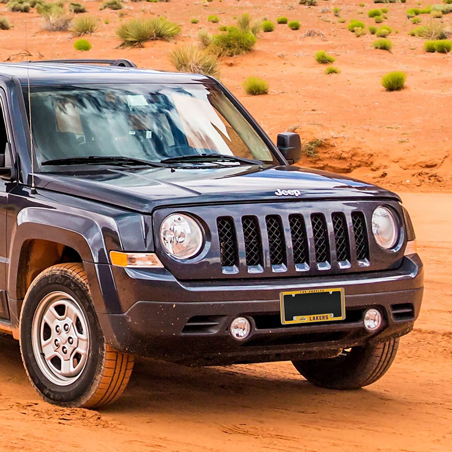 Los Angeles Lakers Metal License Plate Frame Chrome Tag Cover Alternate Design 6x12 Inch