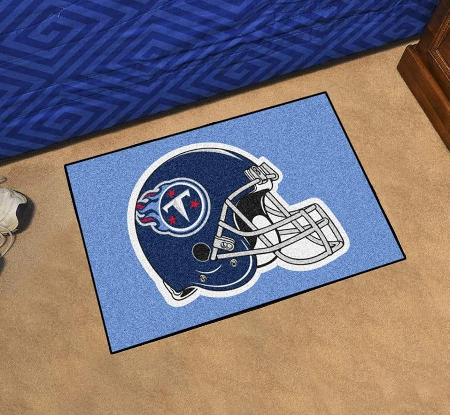 Tennessee Titans Floor Mat Area Rug, 20x30 Inch, Nylon, Anti-Skid Backing, Officially Licensed