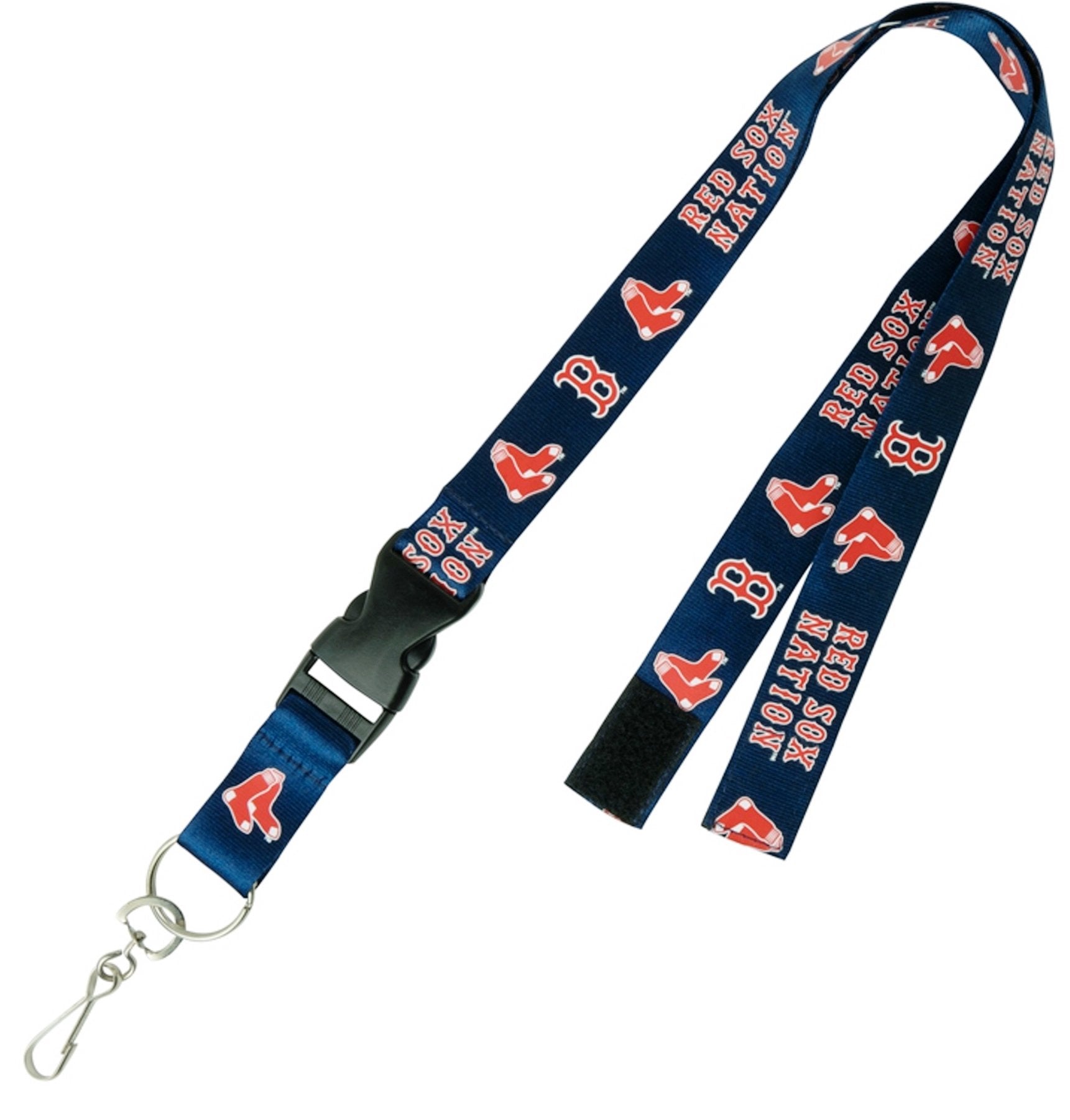 Boston Red Sox Nation Premium Lanyard Keychain Double Sided Breakaway Safety Design, Adult 18 Inch