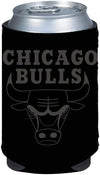 Chicago Bulls 2-Pack Tonal Black Design 12oz CAN Neoprene Beverage Insulator Holder Cooler Basketball