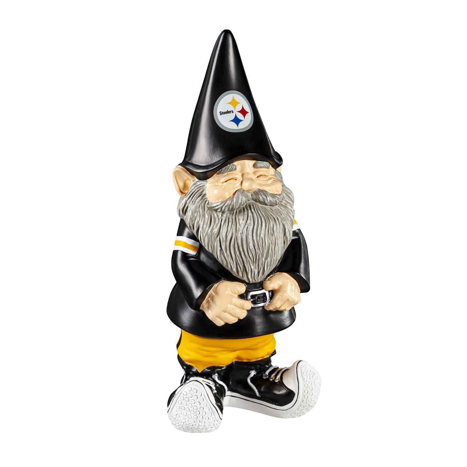 Pittsburgh Steelers Garden Gnome, 11 Inch Hand Painted Resin Statue, Indoor Outdoor Decor, Officially Licensed