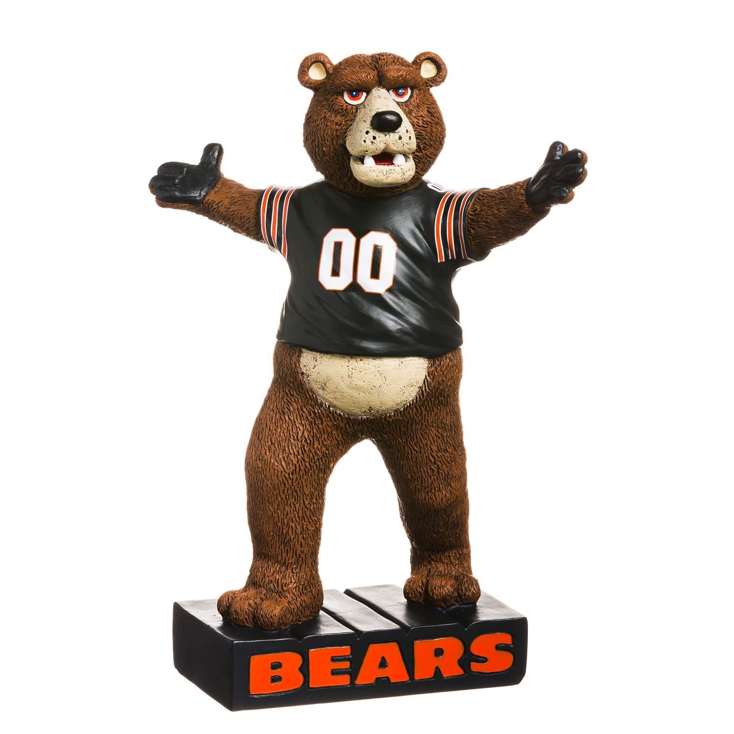 Chicago Bears Team Mascot Garden Statue, Hand Painted Resin, 12 Inch, Indoor Outdoor Decorative Sports Mascot, Officially Licensed