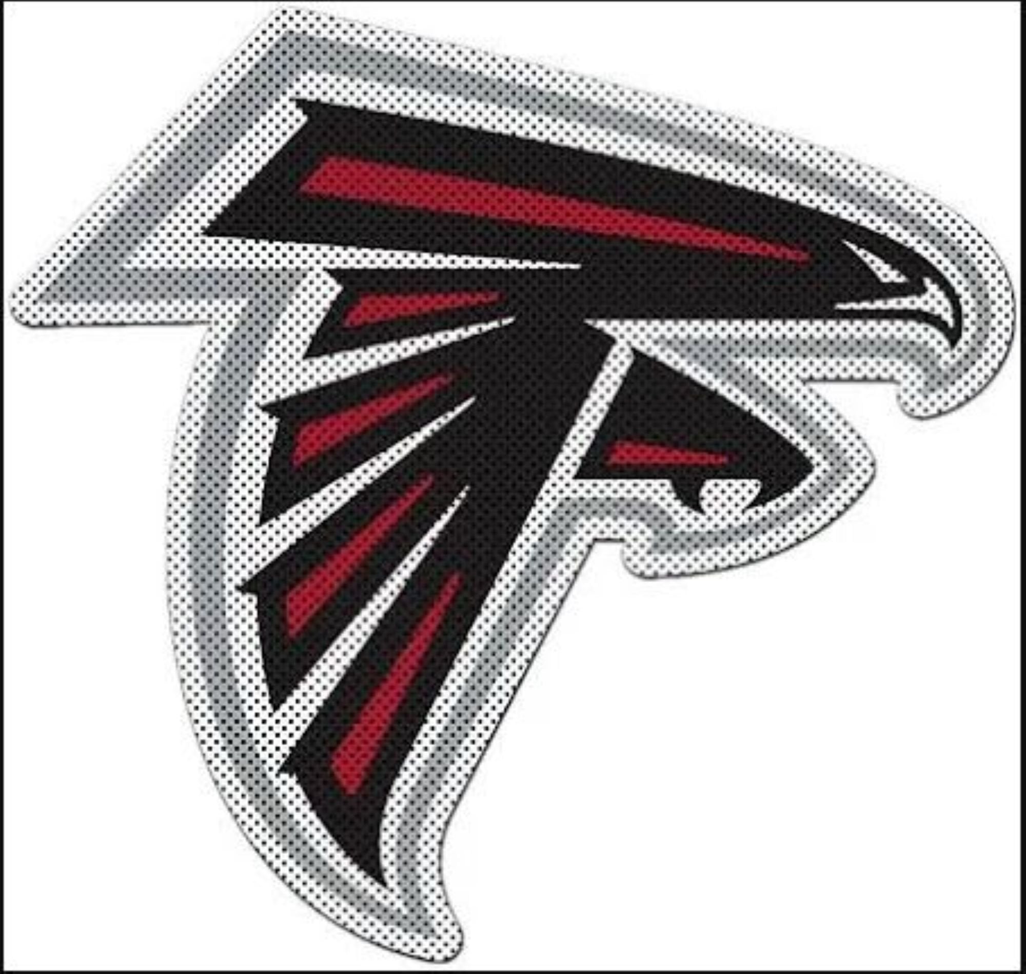 Atlanta Falcons 12 Inch Perforated Window Film Decal Sticker, 12 Inch, One-Way Vision, Peel & Stick Application, Shape Cut, Officially Licensed