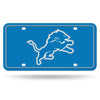 Detroit Lions Premium Metal Auto Tag License Plate, Primary Design, 6x12 Inch, Pre-Drilled Holes, Officially Licensed