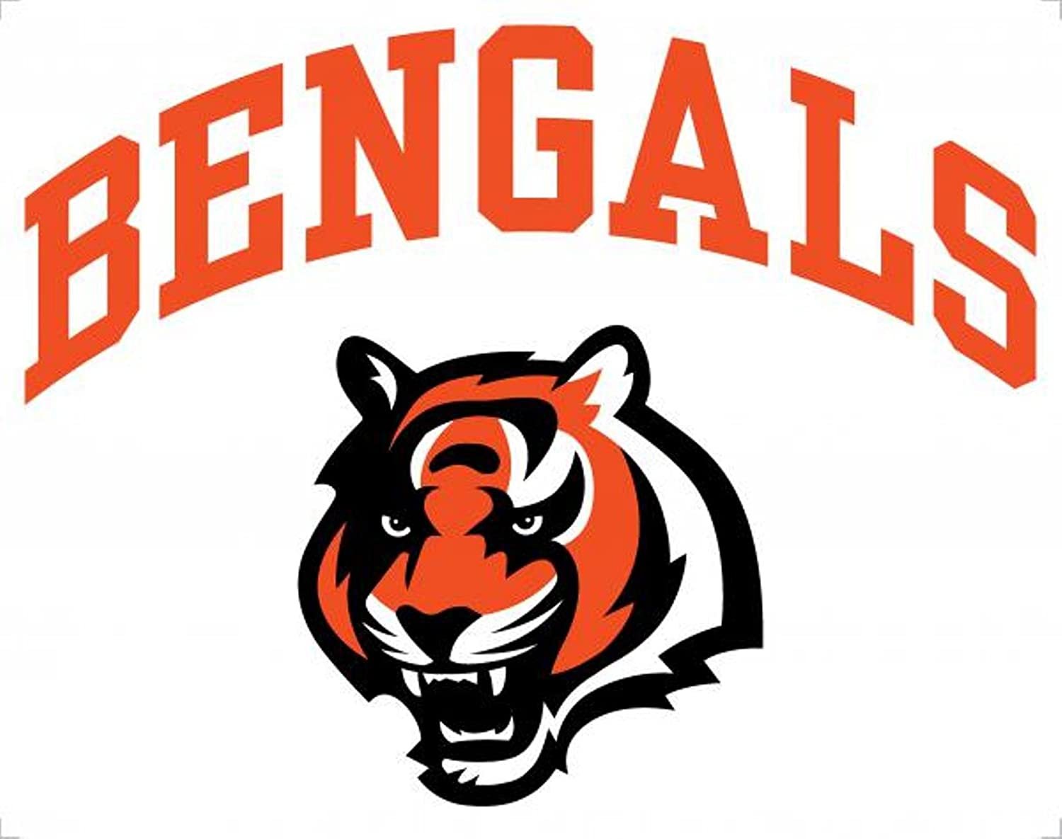 Cincinnati Bengals 8 Inch Arched Decal Sticker Flat Vinyl Auto Home Football