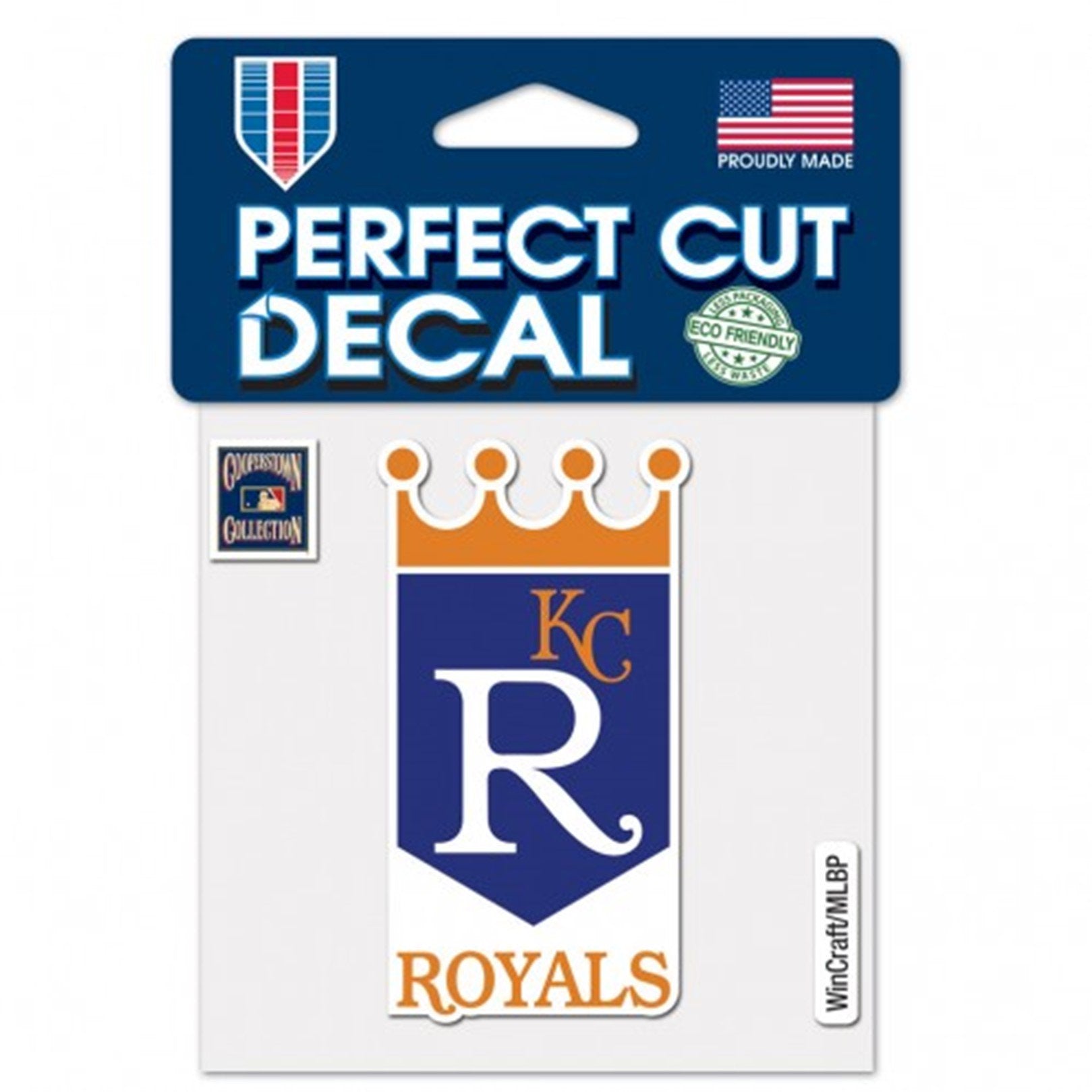 Kansas City Royals 4 Inch Decal Sticker, Primary Logo, Flat Vinyl Perfect Cut, Officially Licensed, Made in USA