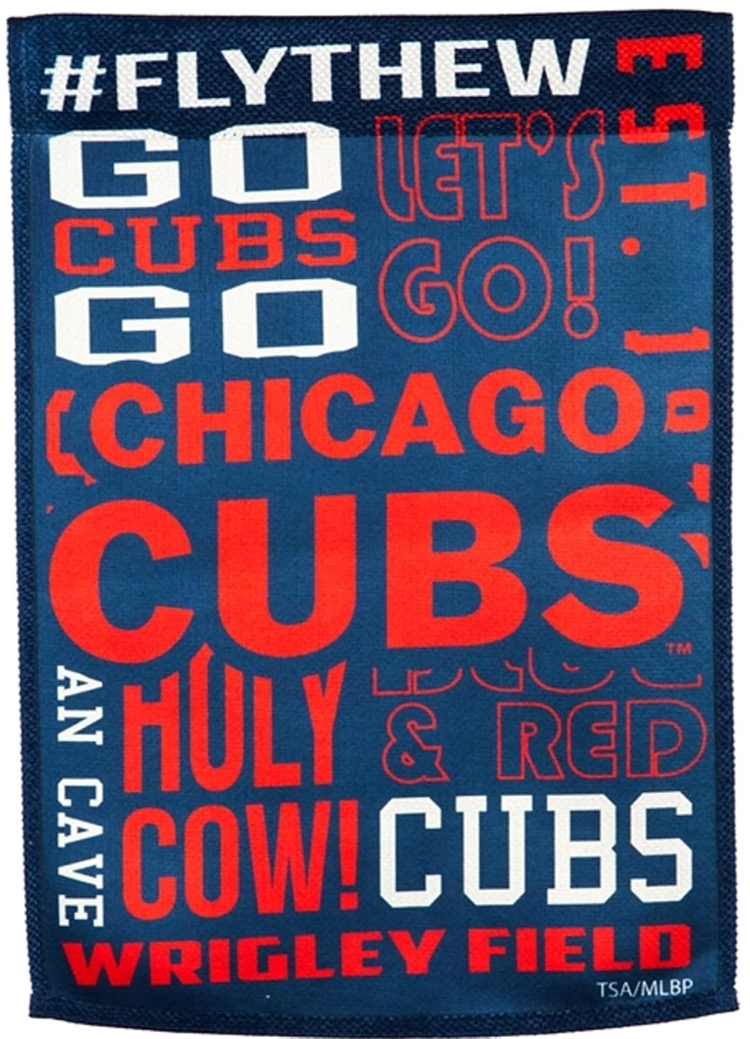 Chicago Cubs Premium Garden Flag Banner, Double Sided, Fan Rules, 13x18 Inch, Officially Licensed