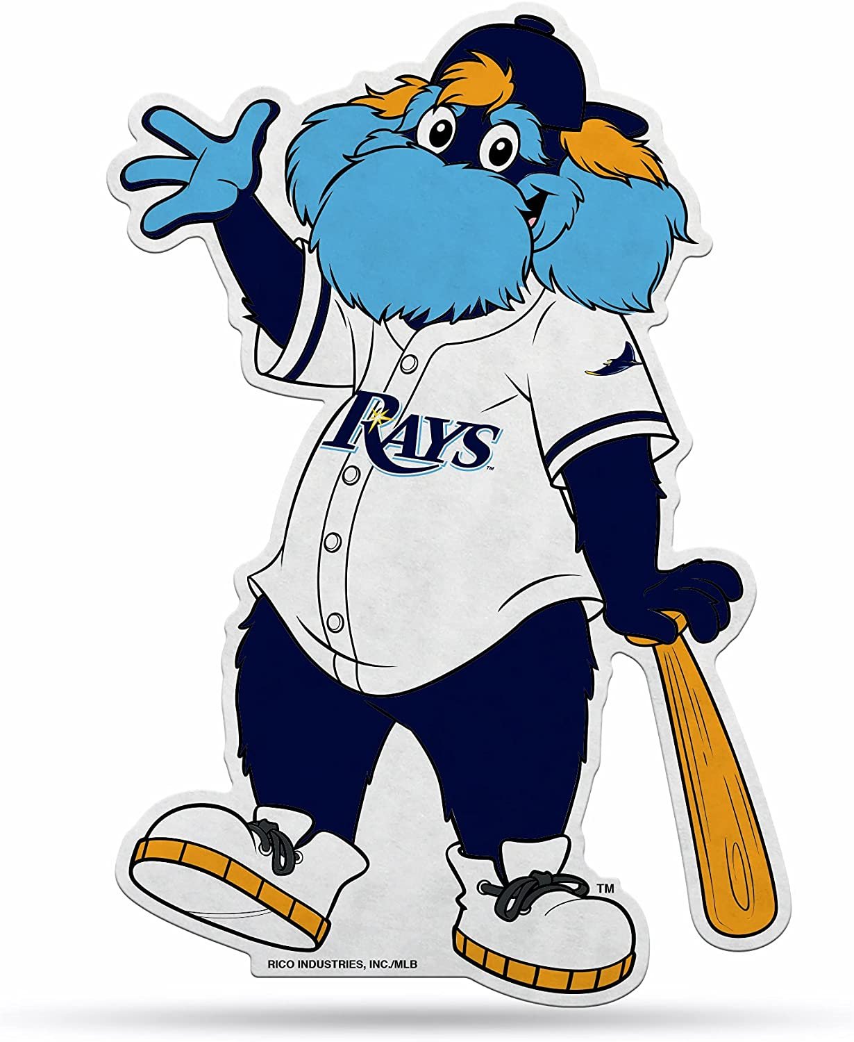 Tampa Bay Rays Pennant Shape Cut Mascot Design