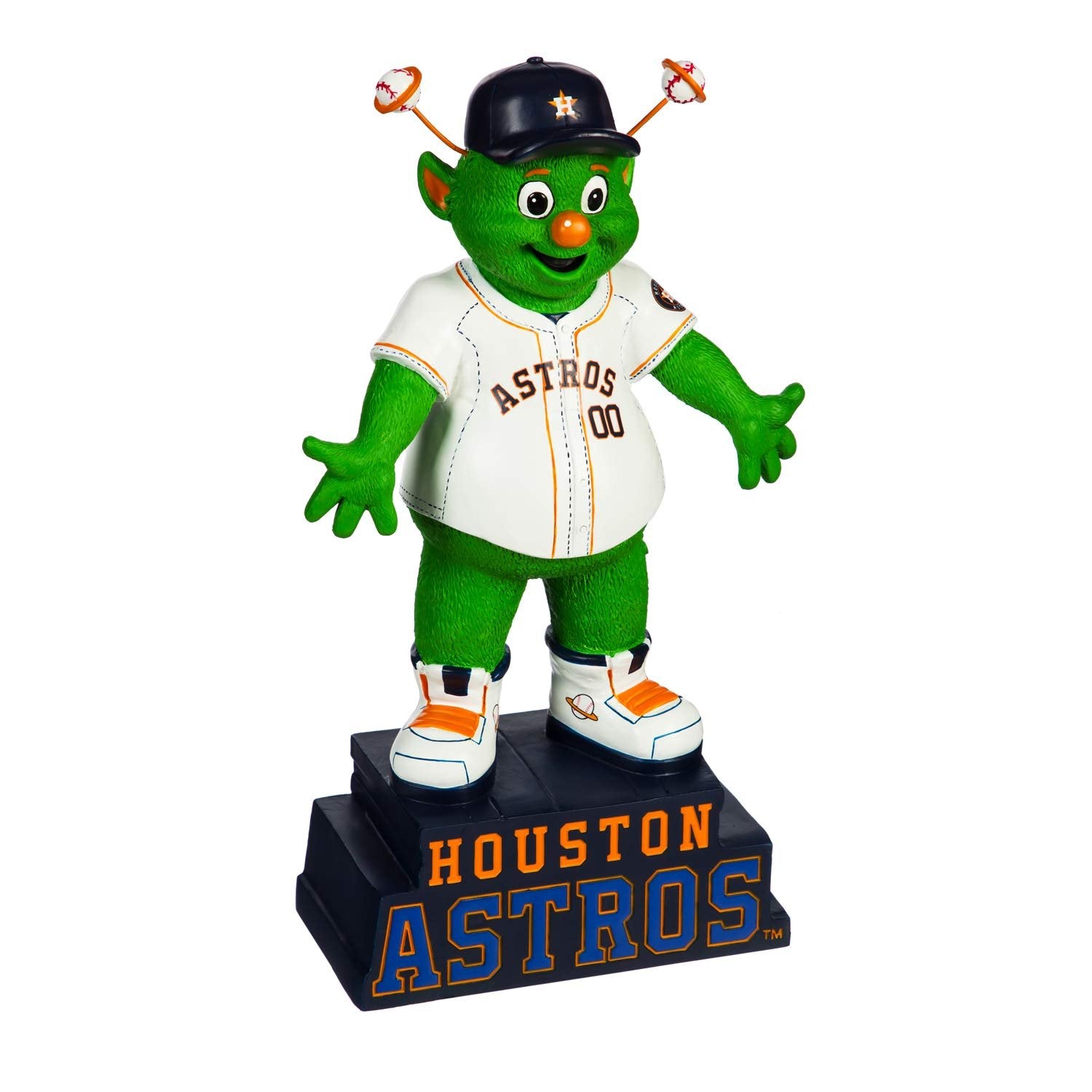 Houston Astros Team Mascot Garden Statue, Hand Painted Resin, 12 Inch, Indoor Outdoor Decorative Sports Mascot, Officially Licensed