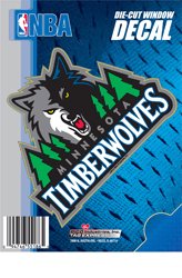 Minnesota Timberwolves 5 Inch Vinyl Die Cut Decal Sticker, Retro Trees Logo, Full Adhesive Backing, Peel & Stick, Officially Licensed, Made in the USA