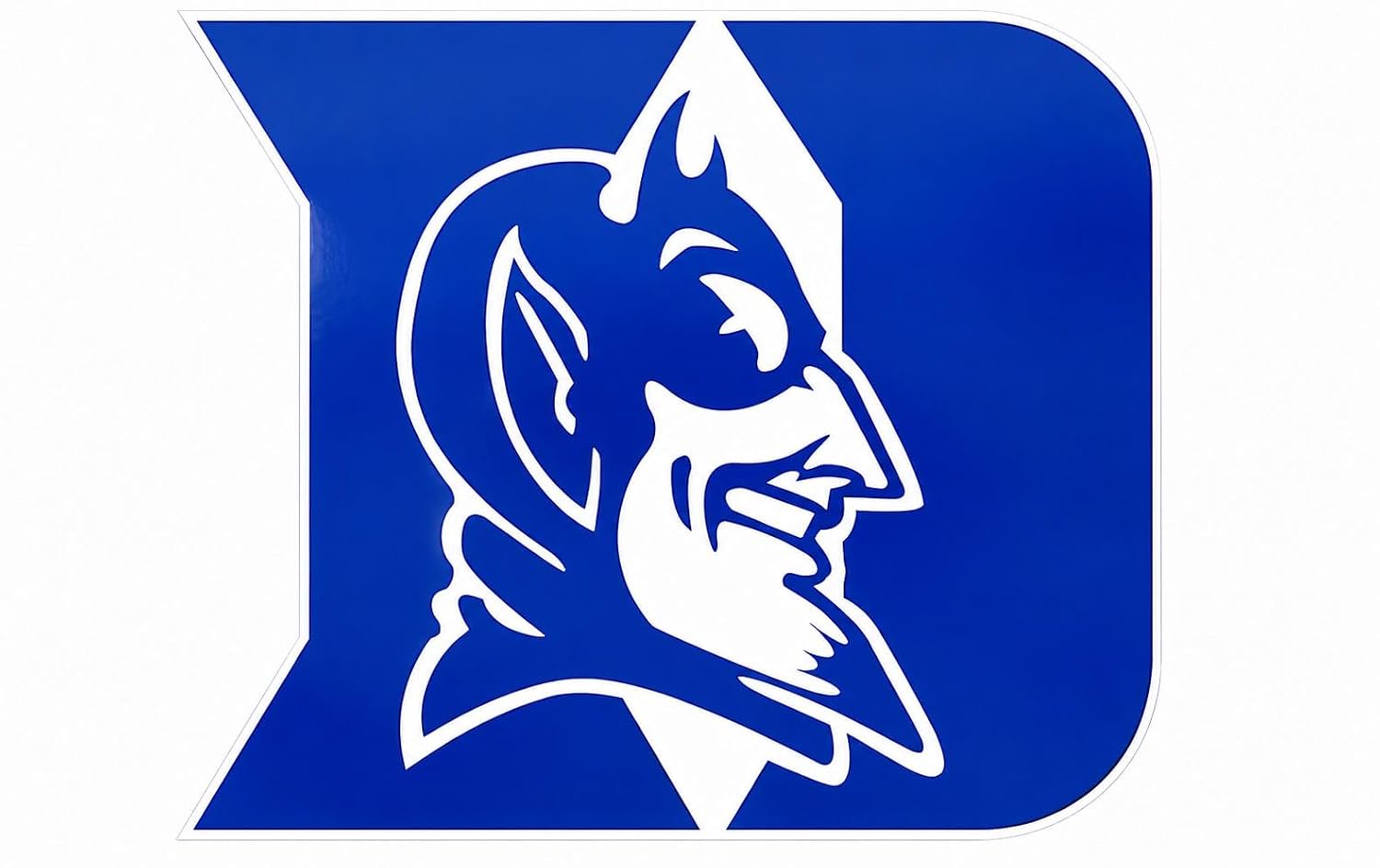 Duke University Blue Devils Jumbo Static Cling Decal Sticker, 13x10.5 Inch, Home or Auto Use, Reusuable Peel and Stick Application to any Flat Clean Surface, Officially Licensed