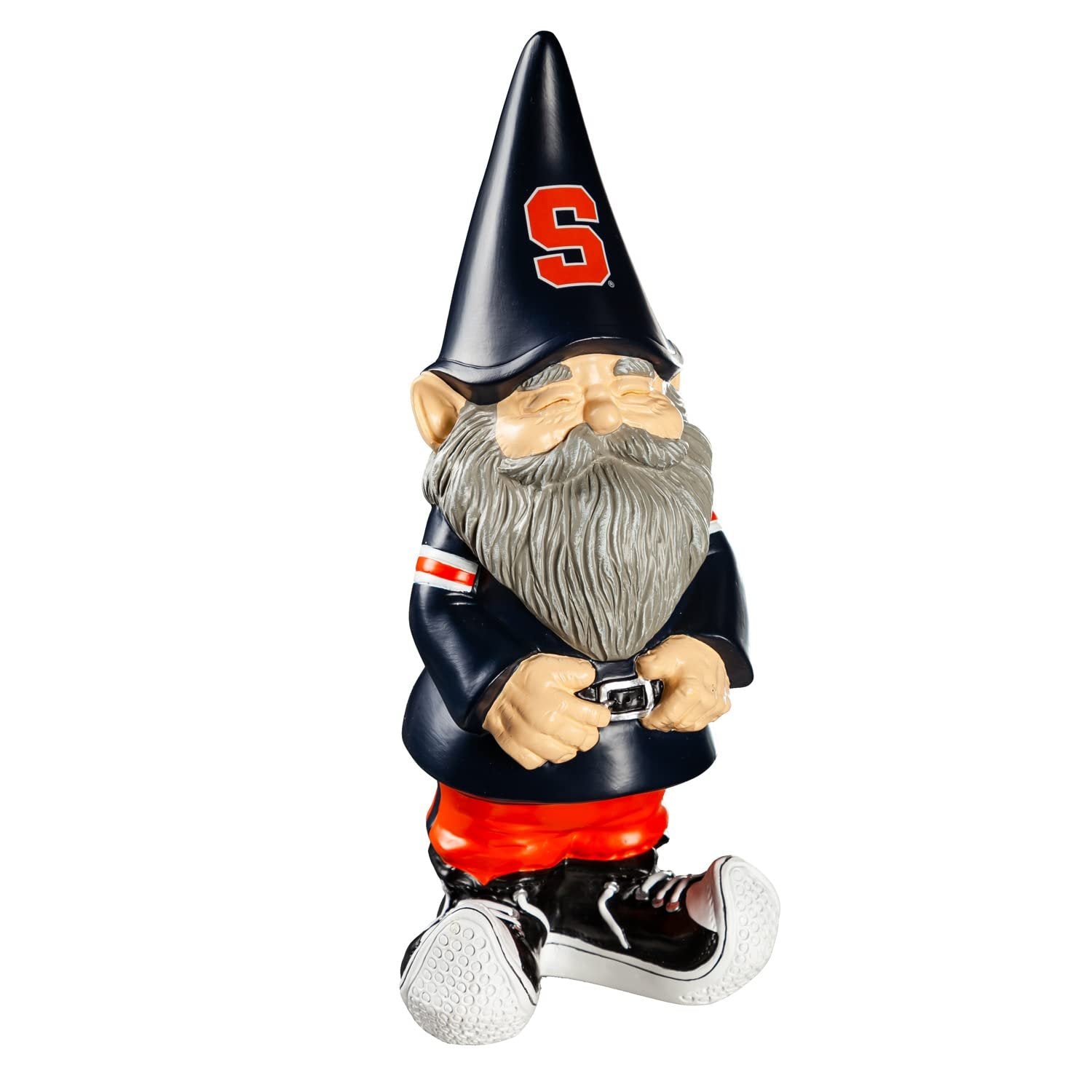 Syracuse University Orange Garden Gnome, 11 Inch Hand Painted Resin Statue, Indoor Outdoor Decor, Officially Licensed