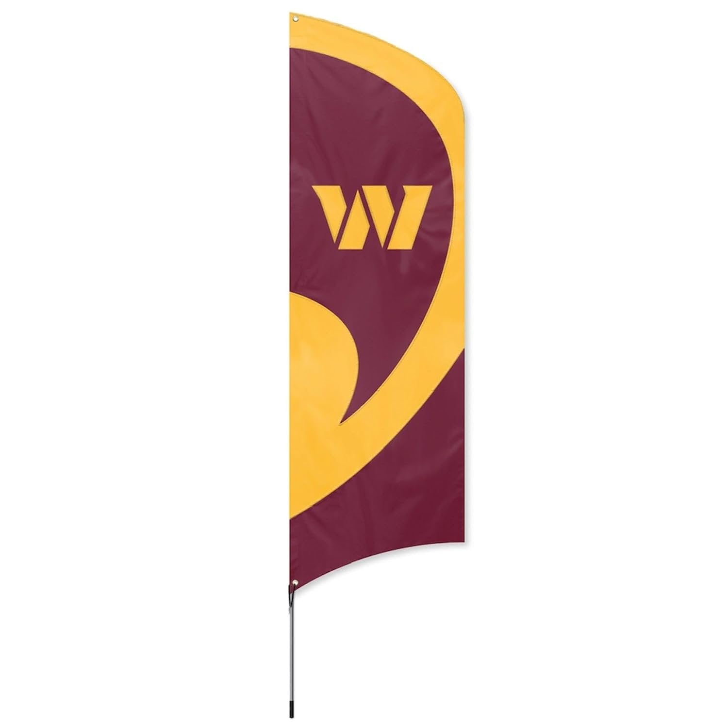 Washington Commanders Tall Team Flag Tailgating Banner, 8.5 x 2.5 Feet, Nylon, Embroidered, Outdoor, with Display Pole