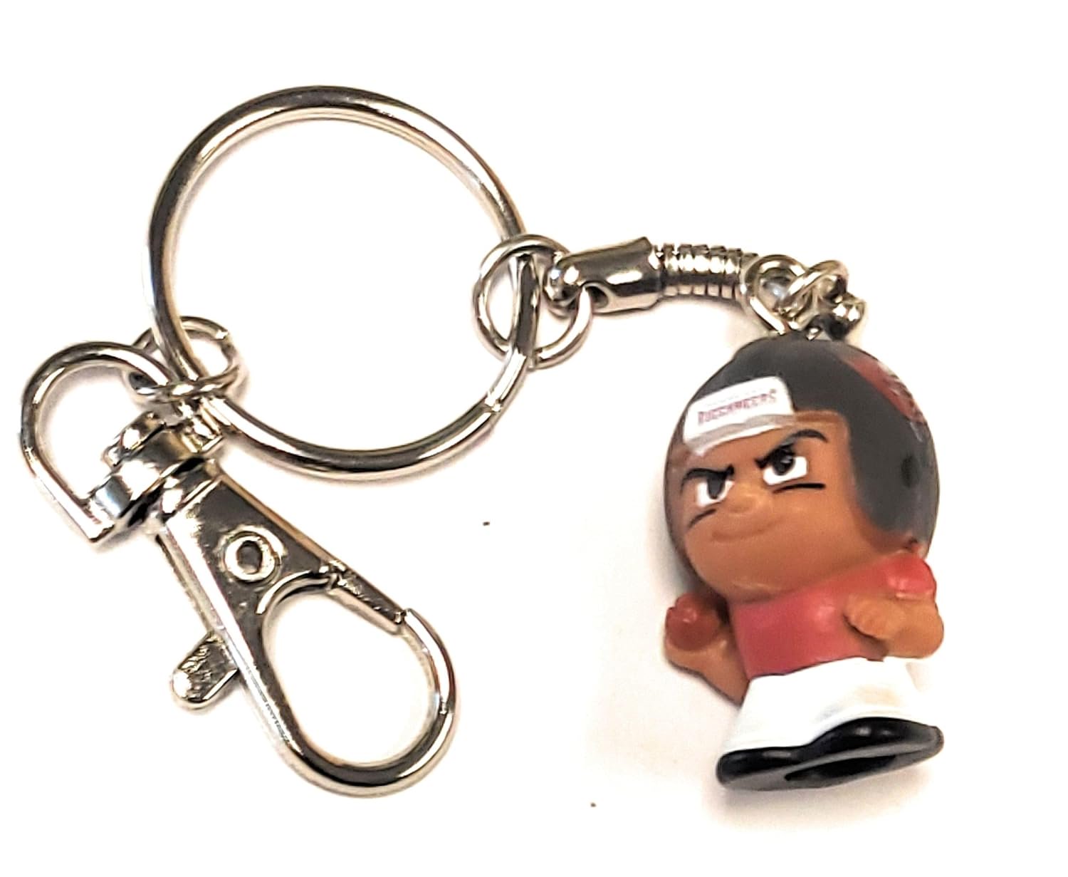 Tampa Bay Buccaneers Keychain Carabiner, 1 Inch Teeny Mate Player, Officially Licensed