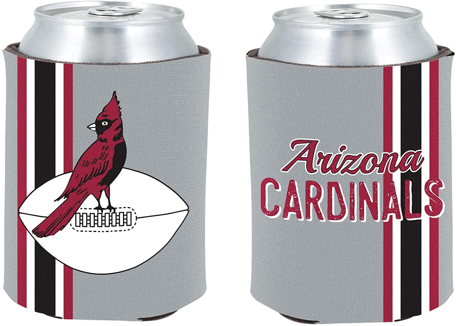 Arizona Cardinals 2-Pack Retro Throwback Design 12oz CAN Neoprene Beverage Insulator Holder Football