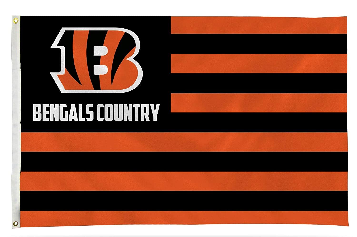Cincinnati Bengals Premium 3x5 Feet Flag Banner, Country Design, Metal Grommets, Outdoor Use, Single Sided