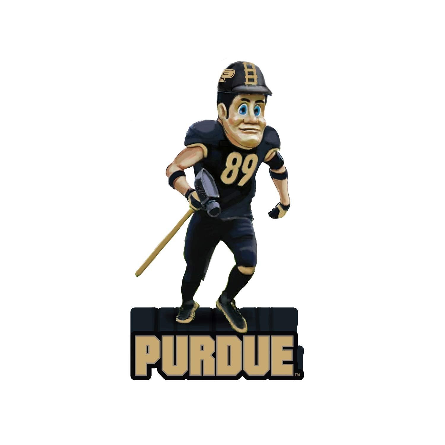Purdue University Boilermakers Team Mascot Garden Statue, Hand Painted Resin, 12 Inch, Indoor Outdoor Decorative Sports Mascot, Officially Licensed