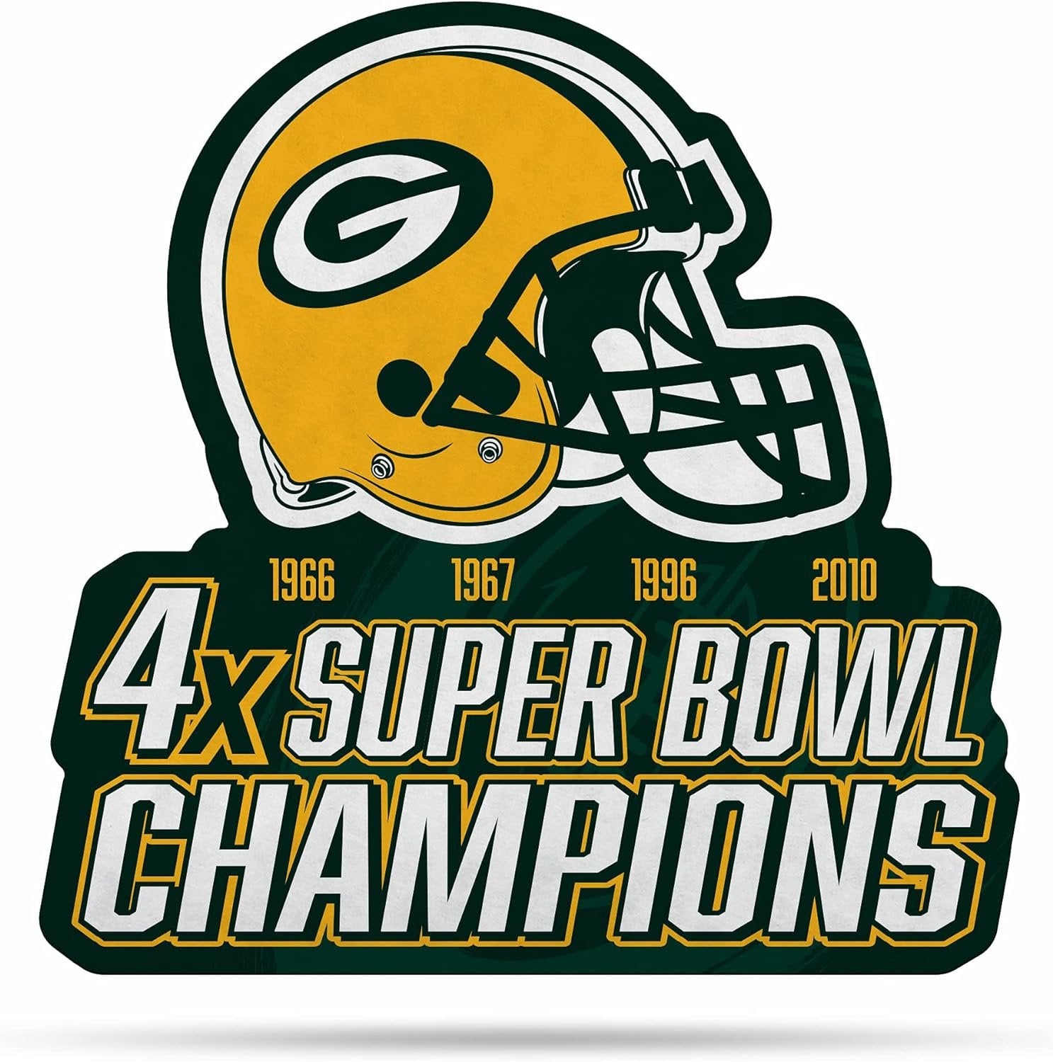 Rico Industries NFL Football Green Bay Packers Champ Shape Cut Pennant - Home and Living Room Décor - Soft Felt EZ to Hang