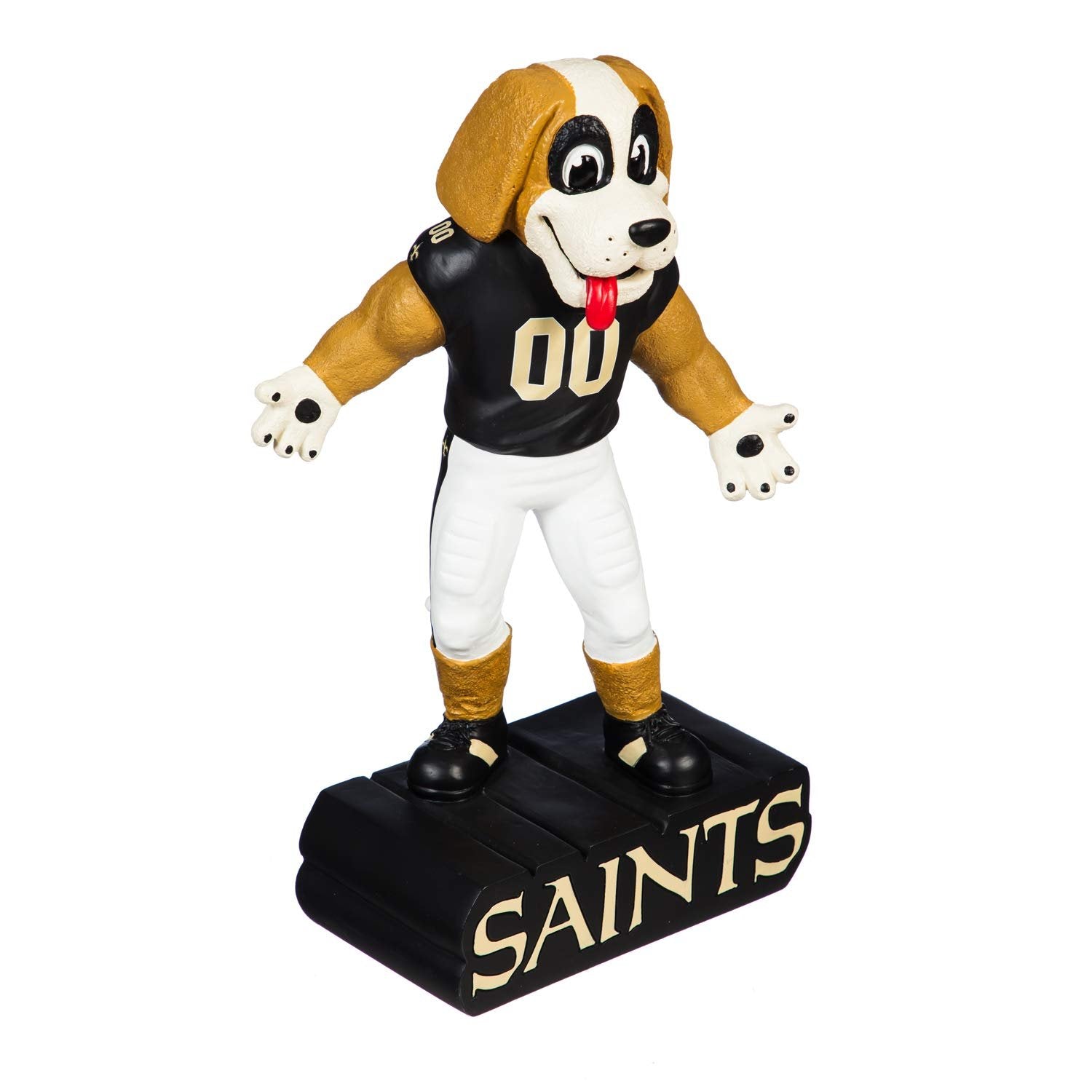 New Orleans Saints Team Mascot Garden Statue, Hand Painted Resin, 12 Inch, Indoor Outdoor Decorative Sports Mascot, Officially Licensed