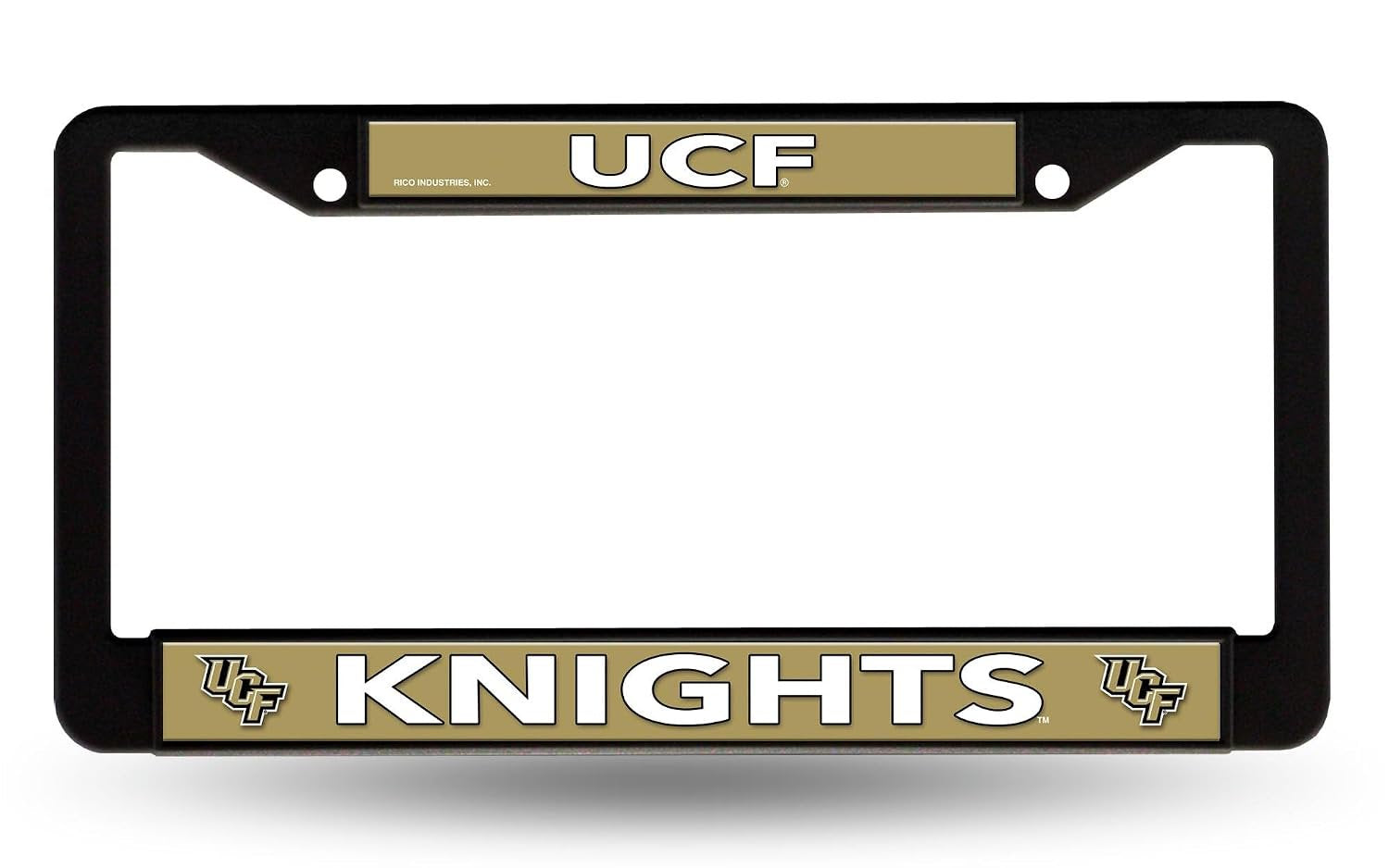 University of Central Florida UCF Knights Black License Plate Frame Tag Cover, 12x6 Inch, Officially Licensed