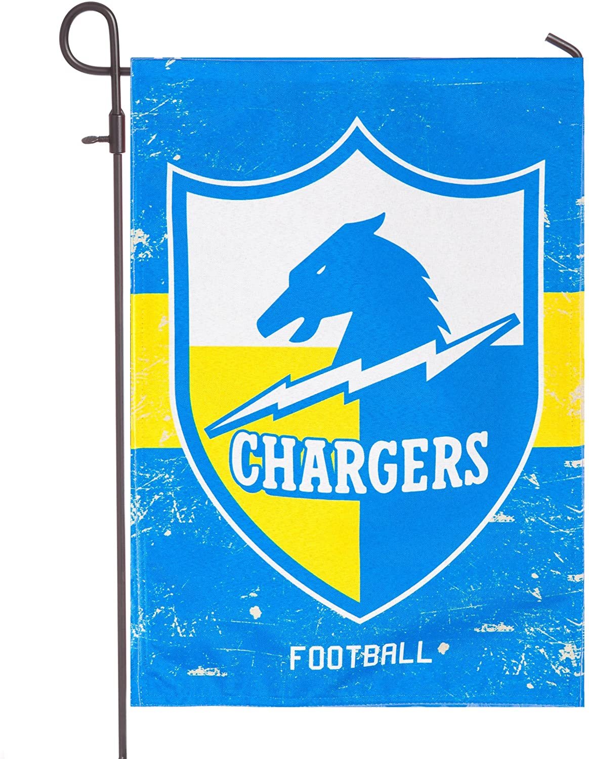 Los Angeles Chargers Garden Flag Banner, Double Sided, Linen, Retro Vintage Design, 12.5x18 Inch