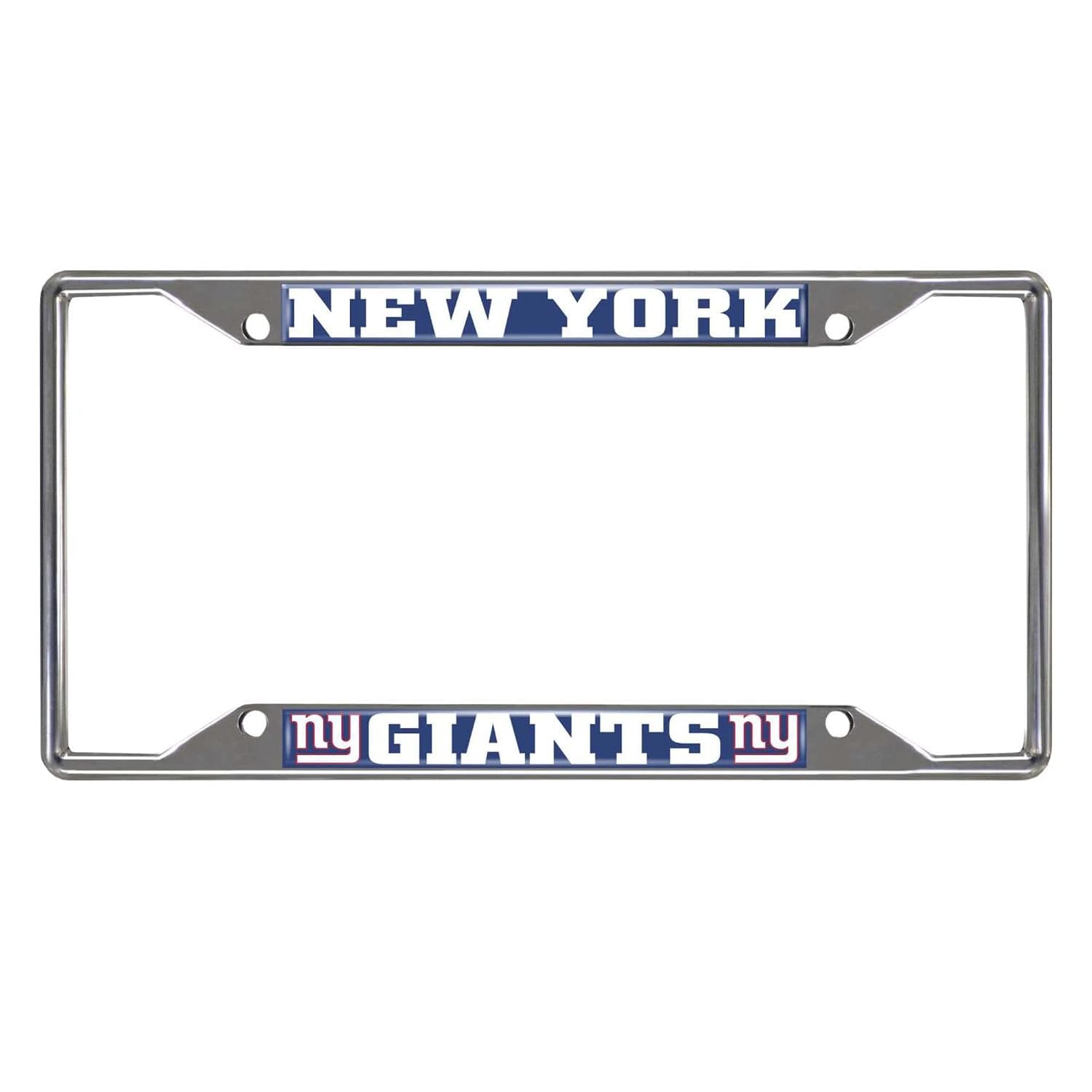New York Giants Metal License Plate Frame Chrome Tag Cover 6x12 Inch