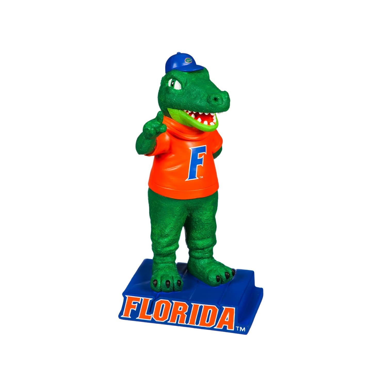 University of Florida Gators Team Mascot Garden Statue, Hand Painted Resin, 12 Inch, Indoor Outdoor Decorative Sports Mascot, Officially Licensed