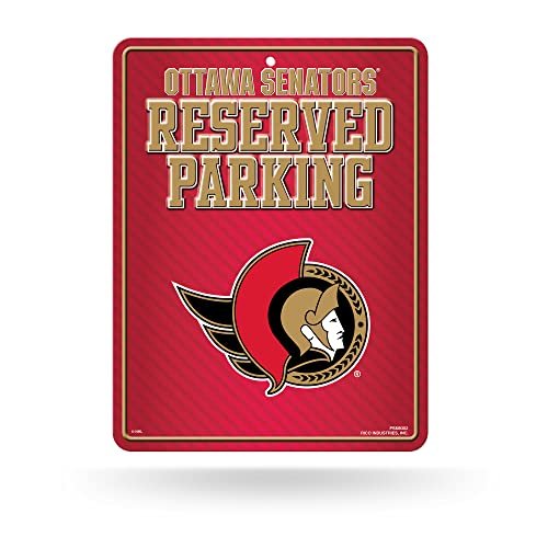 Ottawa Senators Premium Metal Wall Parking Sign, 8.5x11 Inch, Primary Design, Great for Man Cave, Bed Room, Office, Home Decor, Officially Licensed