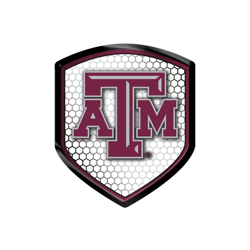 Texas A&M University Aggies High Intensity Reflector Decal Sticker, Shield Design, 2.5x3.5 Inch, Full Adhesive Backing, Officially Licensed, Made in the USA