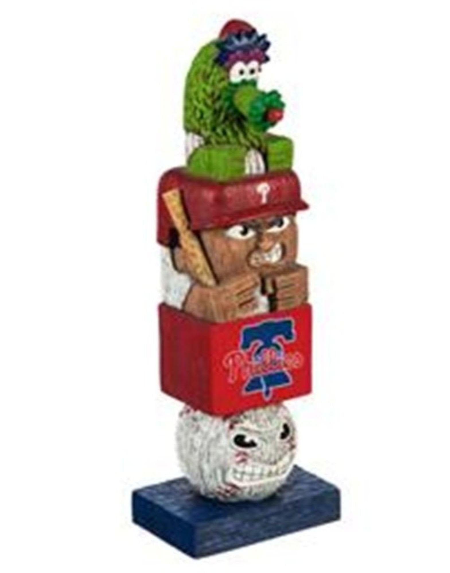 Philadelphia Phillies Team Garden Statue Tiki Tiki Totem, Hand Crafted Resin, 16 Inch Tall, Indoor Outdoor Decorative Mascot Figure, Officially Licensed