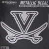 University of Virginia Cavaliers 6 Inch Decal Sticker, Metallic Chrome Shimmer Design