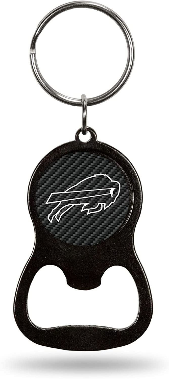 Buffalo Bills Keychain Bottle Opener Carbon Fiber Design Metal Football