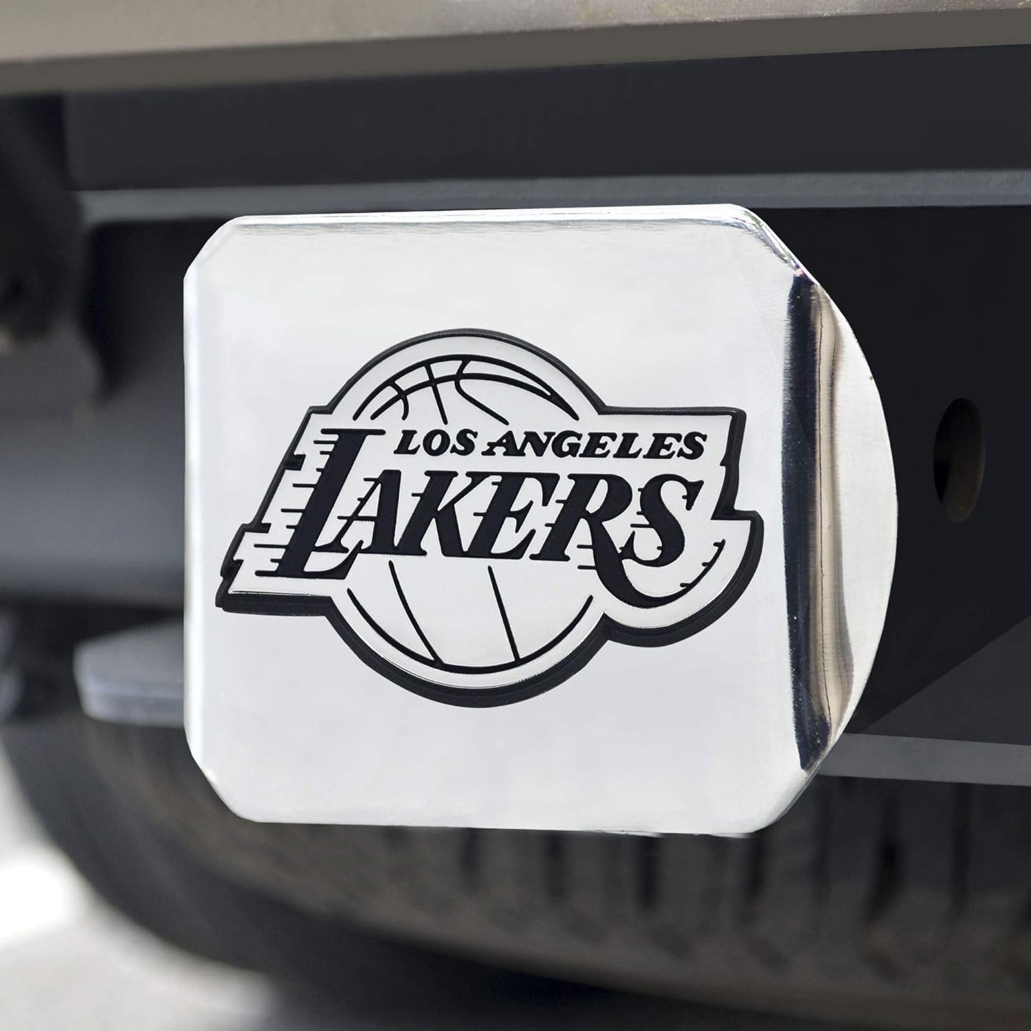 Los Angeles Lakers Hitch Cover Solid Metal with Raised Chrome Metal Emblem 2" Square Type III